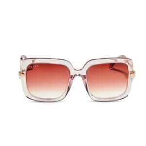DIFF - Sandra Light Pink Crystal Sunglasses; Oversized